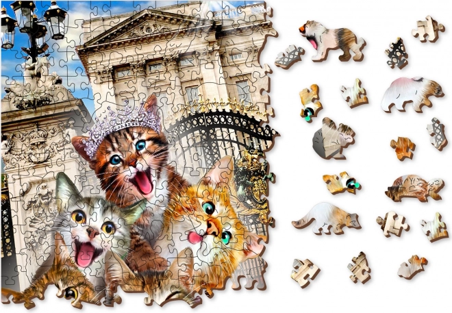 Drewniane puzzle Kocięta w Londynie