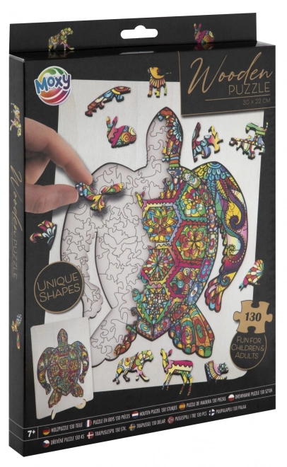 MOXY Puzzle konturowe żółw 130 elementów