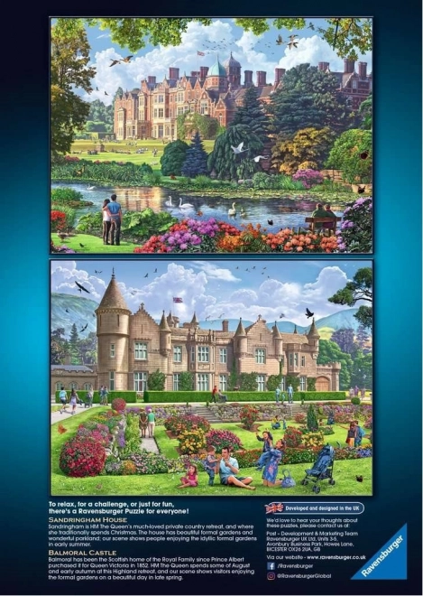 Puzzle Ravensburger Królewskie rezydencje Wielkiej Brytanii 4x500 elementów