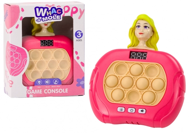 Gra Pop-It Walnij Kreta Lalka Światła Dźwięki Różowa