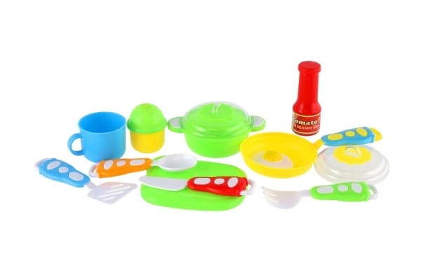 Zestaw naczyń plastikowych w torebce 18,5x26x6cm
