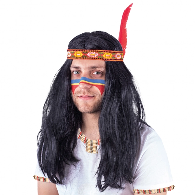 Peruka karnawałowa Indianin dla dorosłych