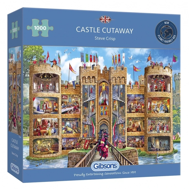 Puzzle Przekrój przez zamek 1000 elementów