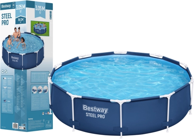 Przydomowy basen stelażowy 306 cm x 76 cm Bestway