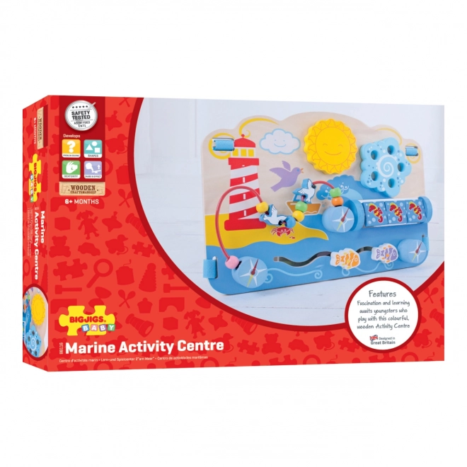 Bigjigs Baby Drewniana motorowa deska morze