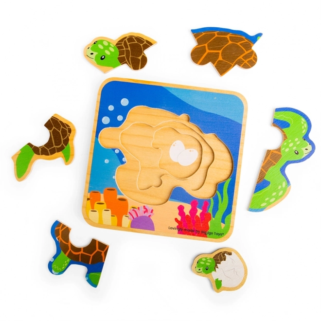 Bigjigs Toys Układanka Cykl Życia Żółwia
