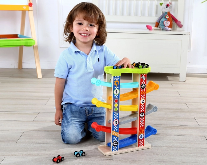 Tooky Toy Kolorowa zjeżdżalnia dla aut