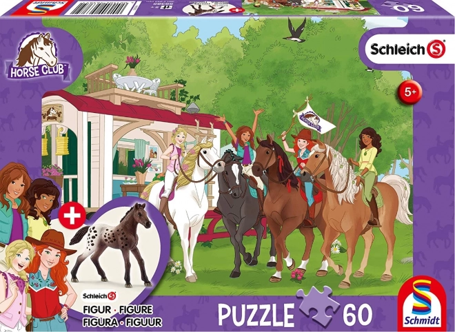SCHMIDT Puzzle Schleich Spotkanie 60 elementów z figurką