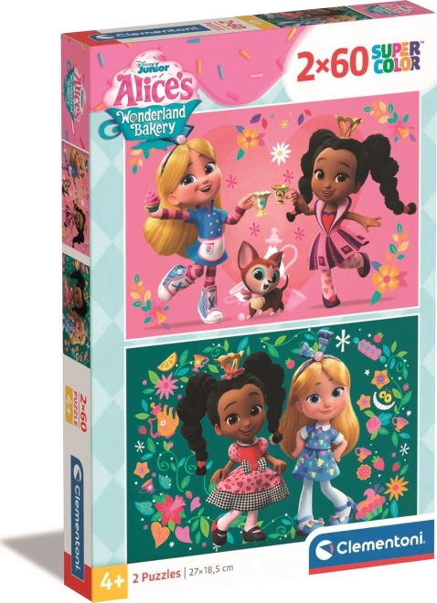 Clementoni Puzzle Alicjowa piekarnia w Krainie Czarów 2x60 elementów