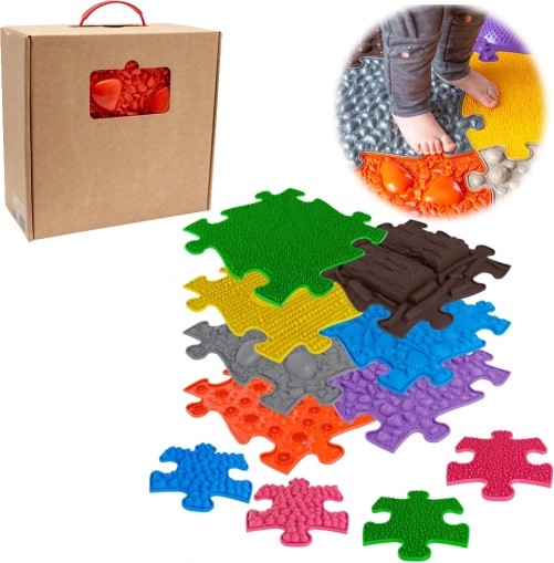 Woopie ortopedyczna sensoryczna mata Puzzle 7 el. + 4 małe