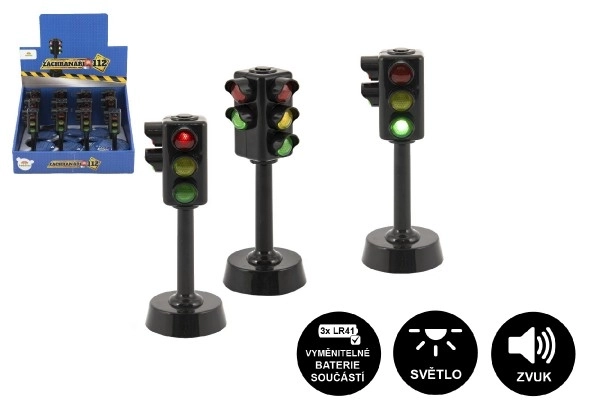 Funkcjonalny sygnalizator świetlny z efektami świetlnymi i dźwiękowymi - 12 cm