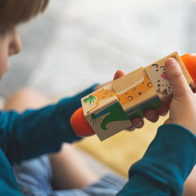 Bigjigs Toys Walec Silnikowy Życie w Dżungli