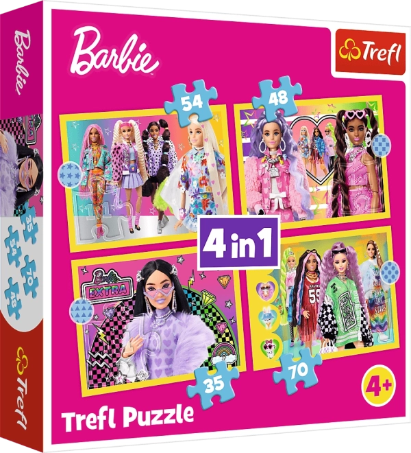 Puzzle Barbie Wesoły świat 4w1