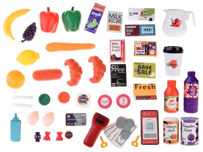 Duży supermarket cukierniczy + akcesoria wózka ZA4638