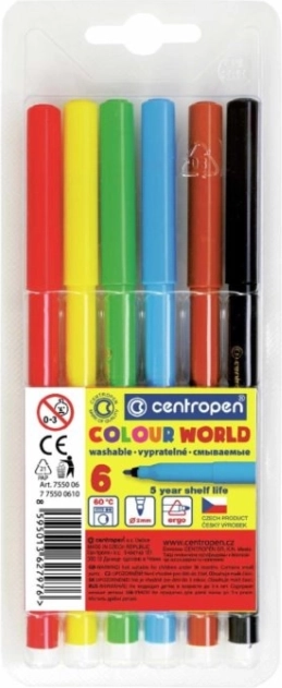 Centropen zestaw flamastrów 6 kolorów