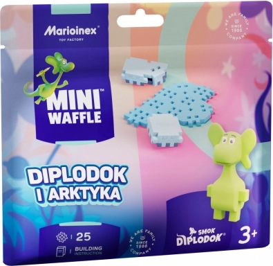 Klocki Mini Waffle – Diplodok i Arktyka, woreczek 25 elementów
