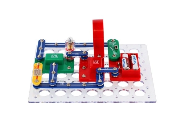 Tajemnice elektroniki 180 eksperymentów na baterie w pudełku 42x28,5x4 cm od 6 lat