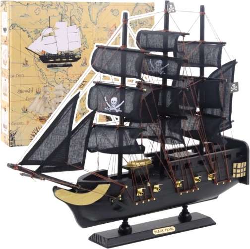 Dekoracyjny model pirackiego statku Czarna Perła 40x35 cm