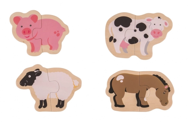 Bigjigs Toys Łatwe puzzle Zwierzątka z farmy