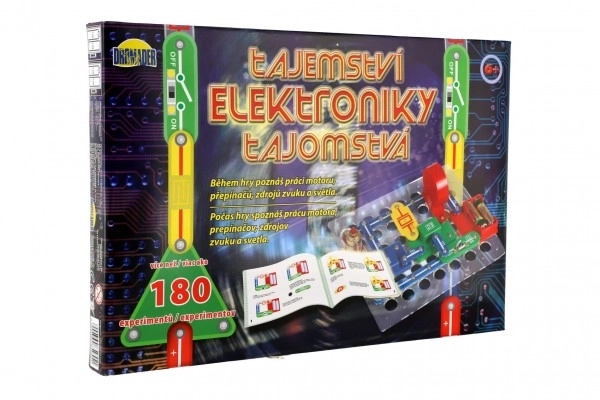 Tajemnice elektroniki 180 eksperymentów na baterie w pudełku 42x28,5x4 cm od 6 lat