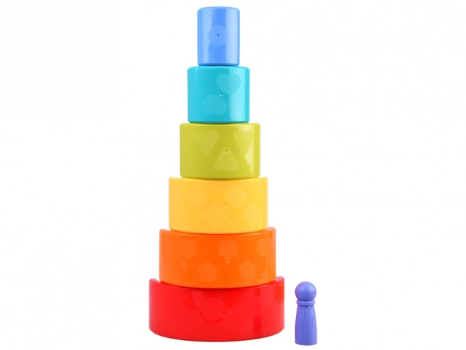 Montessori tęczowy kameleon układanka 18m+