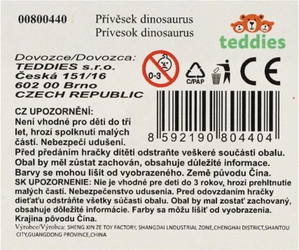 Breloczek Dinozaur na Klucze z Mechanizmem Inercyjnym 6 cm