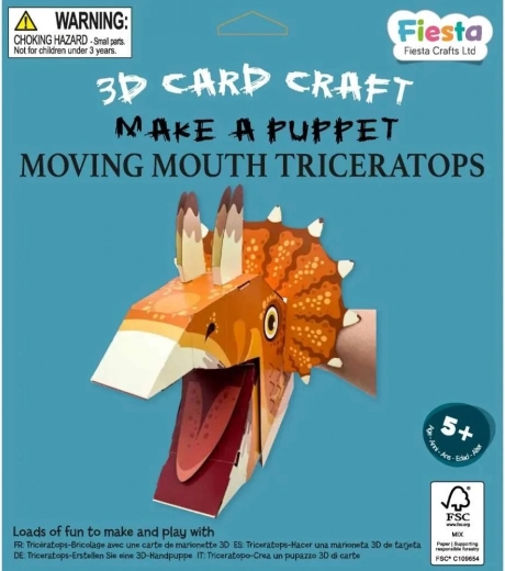 Kreatywny zestaw 3D marionet Triceratops
