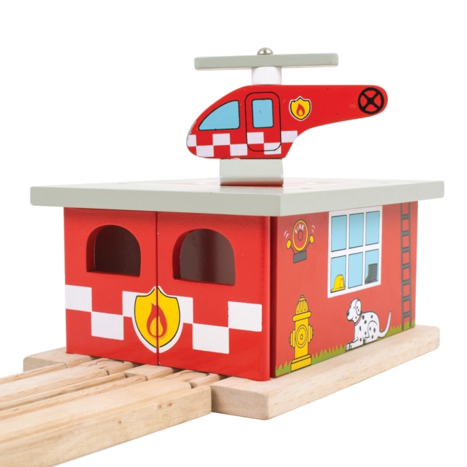 Akcyjne lądowisko i helikopter w zestawie