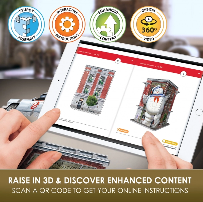 WREBBIT 3D puzzle Ghostbusters: Remiza strażaków Pogromców Duchów 500 elementów