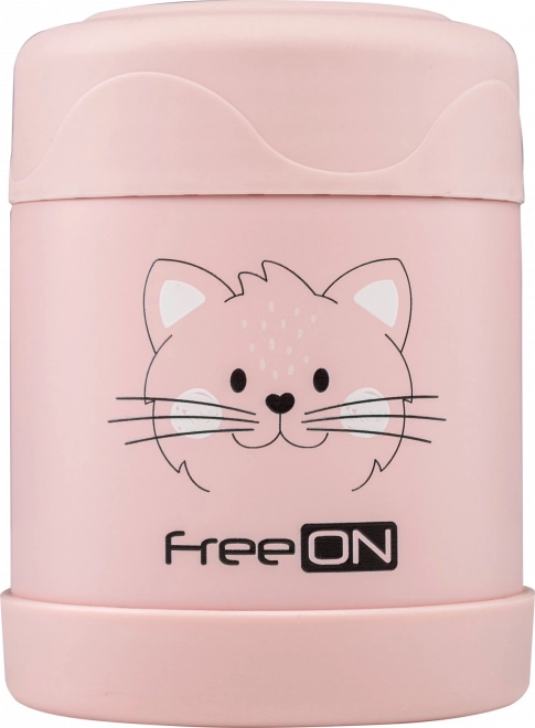 FreeON Termopojemnik na żywność stal nierdzewna 350 ml - różowy