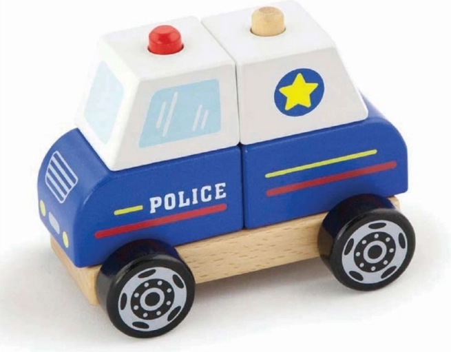 VIGA drewniana układanka Policja