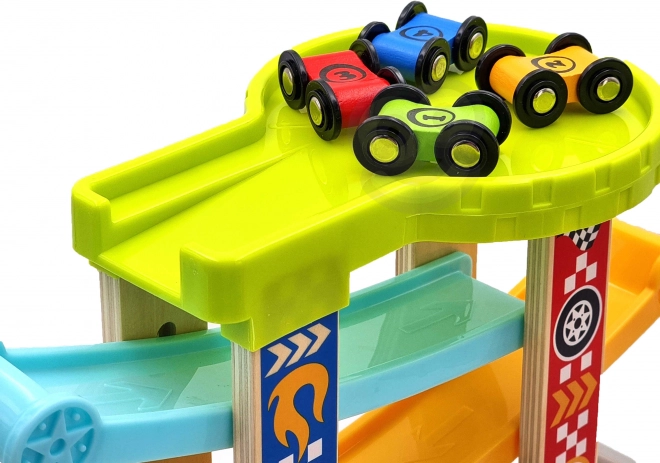 Tooky Toy Kolorowa zjeżdżalnia dla aut