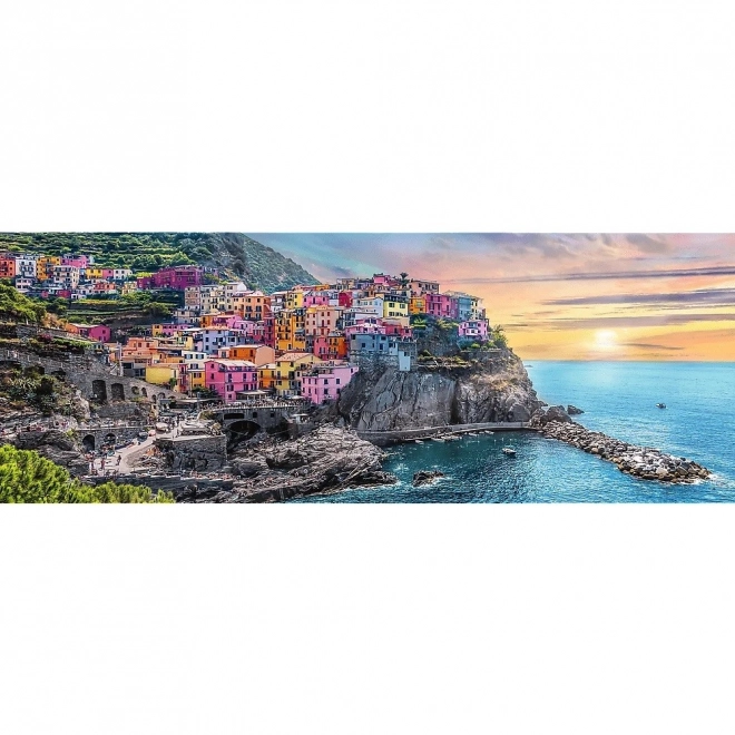 Panoramiczna układanka 500 elementów Vernazza o zachodzie słońca, Włochy