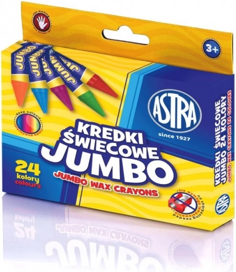Kredki woskowe Jumbo 24 szt. ASTRA