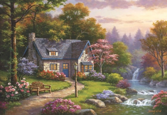 Puzzle Chatka w Stonybrook Falls 2000 elementów