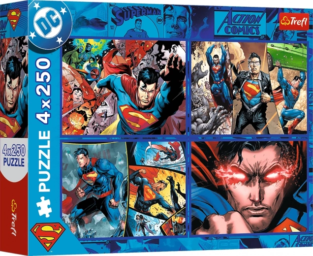 Puzzle 4x250 Odwaga SUPERMANA TREFL