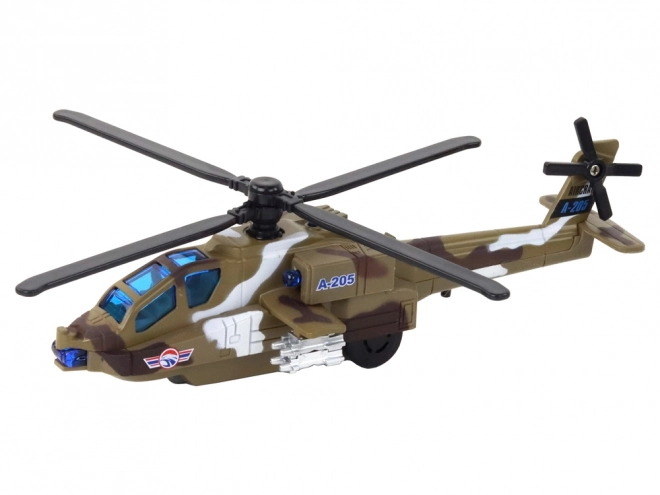 Wojskowy helikopter Wojskowy helikopter Aluminiowa mieszanina Efekty świetlne i dźwiękowe