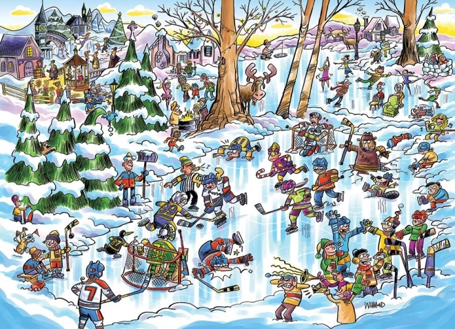 Puzzle DoodleTown: Hokejowe miasto - 1000 elementów
