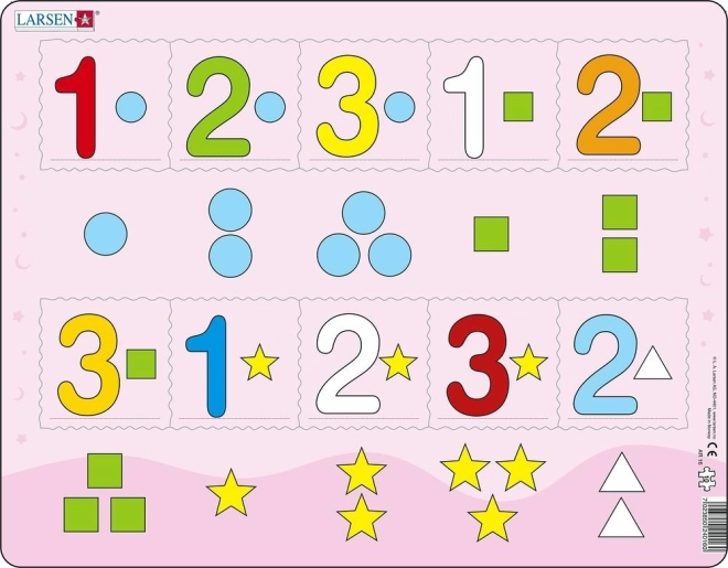 Edukacyjne puzzle Liczenie do trzech 10 elementów