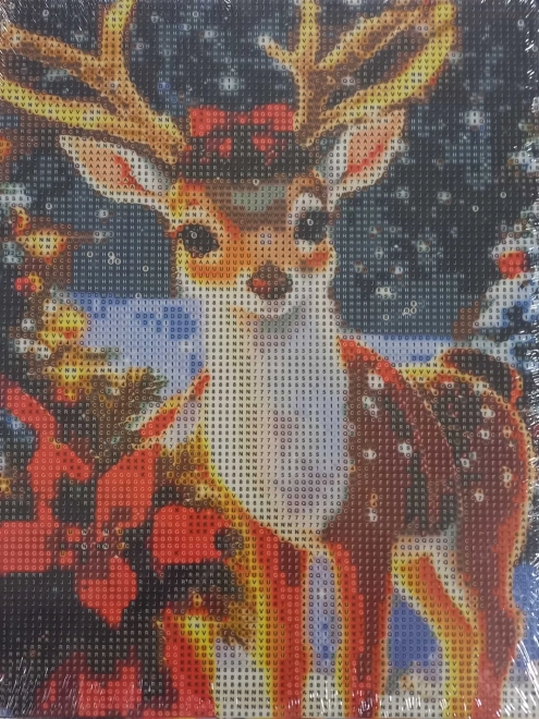 NORIMPEX Malowanie diamentowe na płótnie Świąteczny renifer 23x30cm