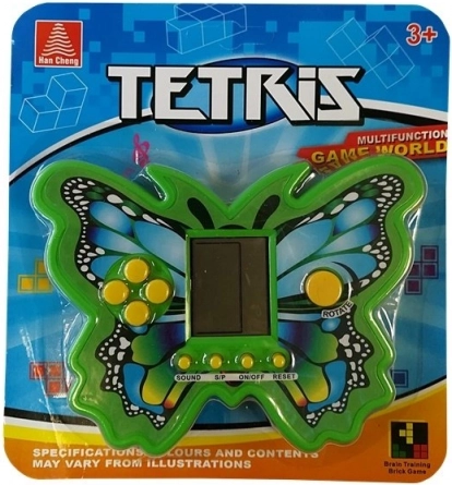 Elektroniczna gra Tetris – zielony motyl