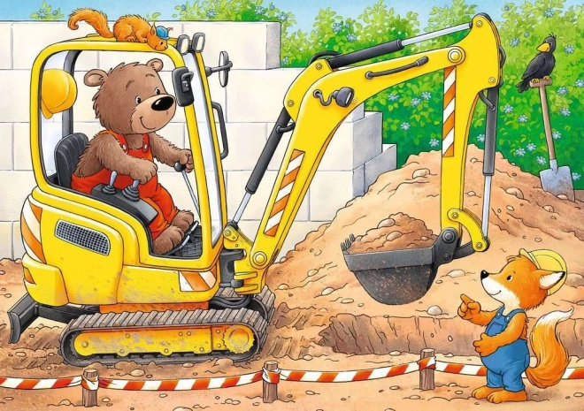 Moje pierwsze puzzle Zwierzęta na placu budowy 4w1