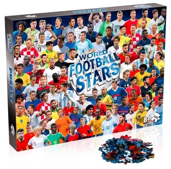 Puzzle 1000 elementów Gwiazdy światowej piłki nożnej