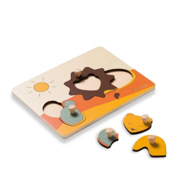 Drewniane puzzle - Lew