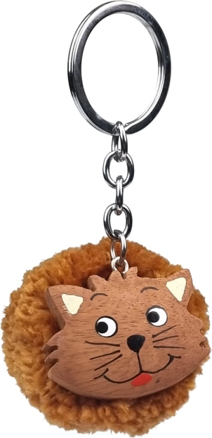2KIDS TOYS drewniany brelok z pomponem – kot
