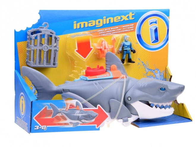 Mega atakujący rekin Imaginext z ruchomą szczęką