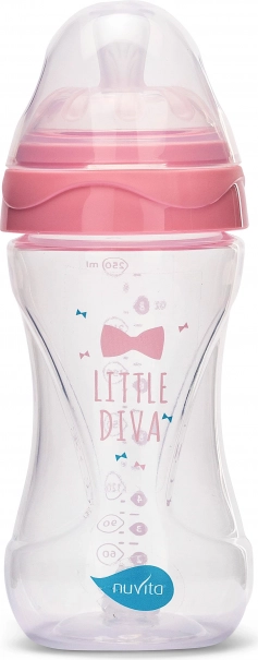 Butelka 250 ml, przezroczysty różowy
