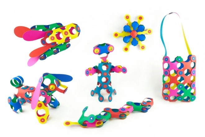 Tęczowe magnetyczne puzzle Clixo, 42 elementy