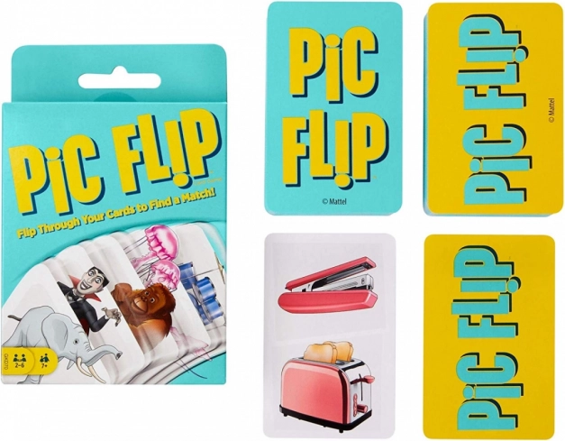 logiczna gra karciana Pic Flip Pro dla dzieci 7+ – skojarzenia i szybkie wyszukiwanie par