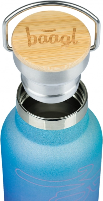 Termobutelka z bambusową zakrętką BAAGL Gradient niebiesko‑fioletowa 500 ml